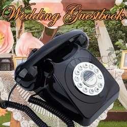 Old-fashioned guest voice message book banquet guest blessing message audio mailbox wedding message book retro telephone