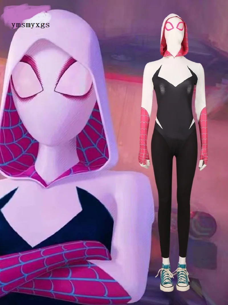 

Hot selling Gwen cos tights bodysuits the same full Cosplay women's wear