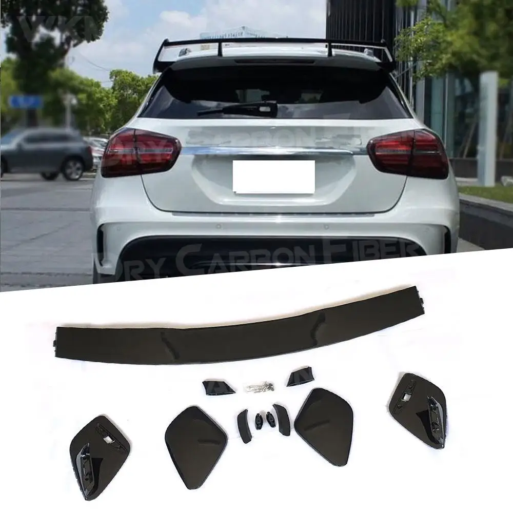 GLA Class  Carbon Fiber / ABS Black Rear Roof Spoiler Boot Wings for Benz X156 GLA200 GLA260 GLA45 2015-2019 Car Styling