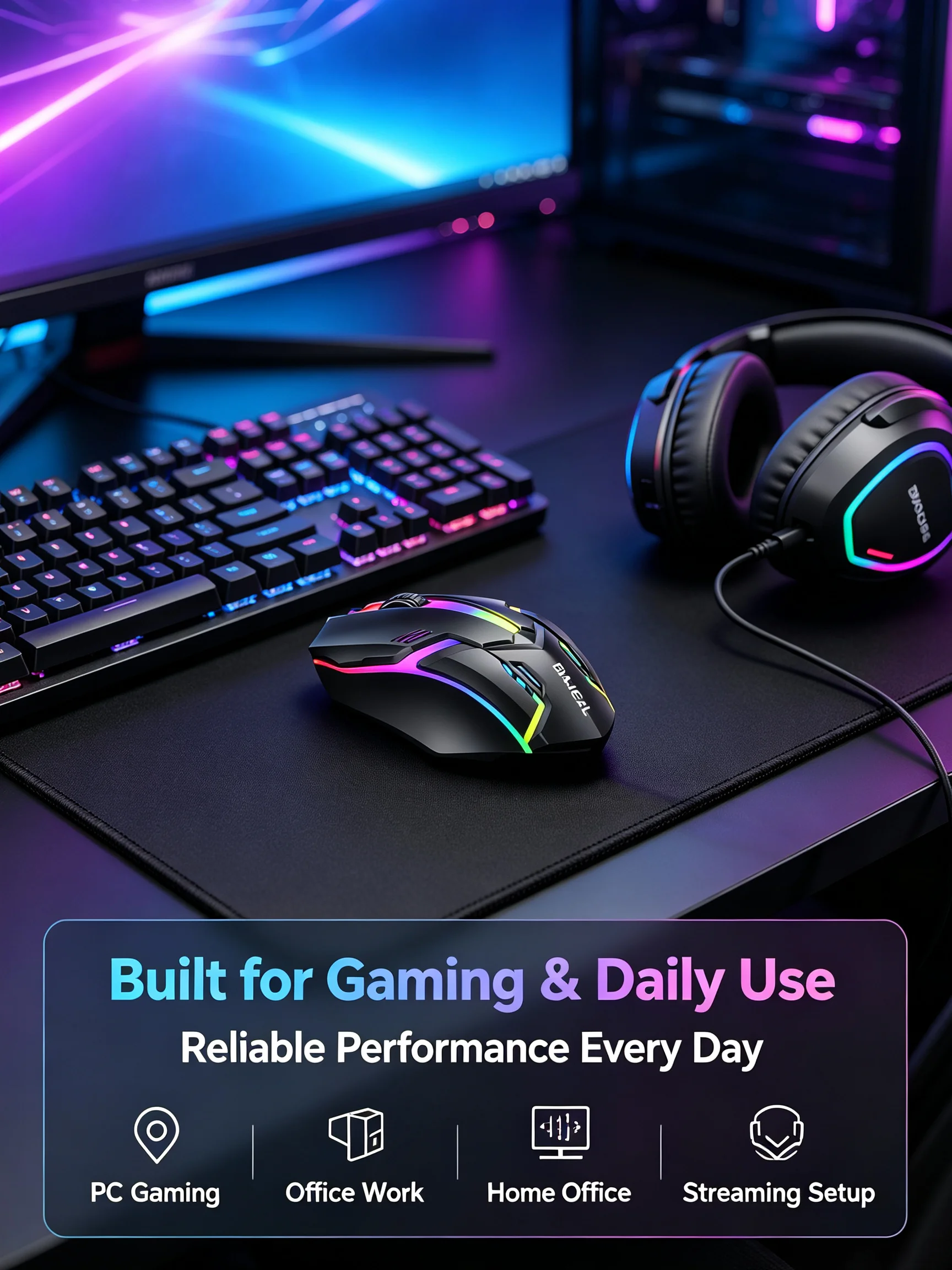 BAJEAL D3 Wired Gaming Mouse w - Auto Mouse Mover review and price