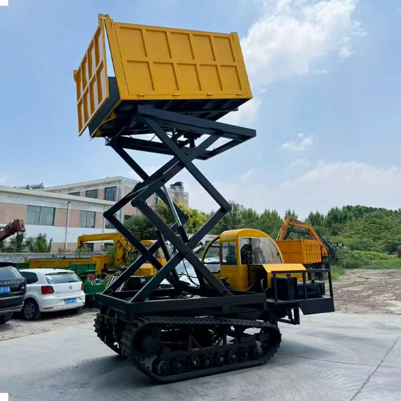 Paddy field corn crawler lift truck manufacturer, photovoltaic panel installation crawler lift platform