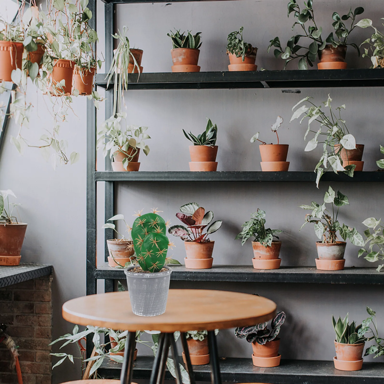 

Extra Large Simulation Cactus Plant Artificial Tropical Potted Bonsai Decor for Home Office Desktop Display Realistic Small