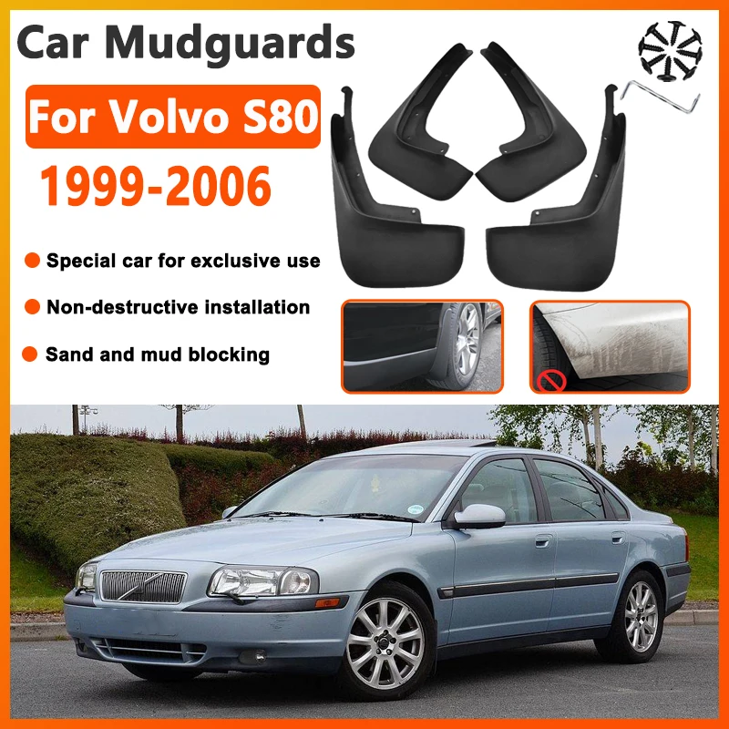 

Car Mud Flaps For Volvo S80 Accessories MK1 2004 1999-2006 Anti-splash 4 PCS Auto Mudguards Splash Guard Fenders Car Accessories
