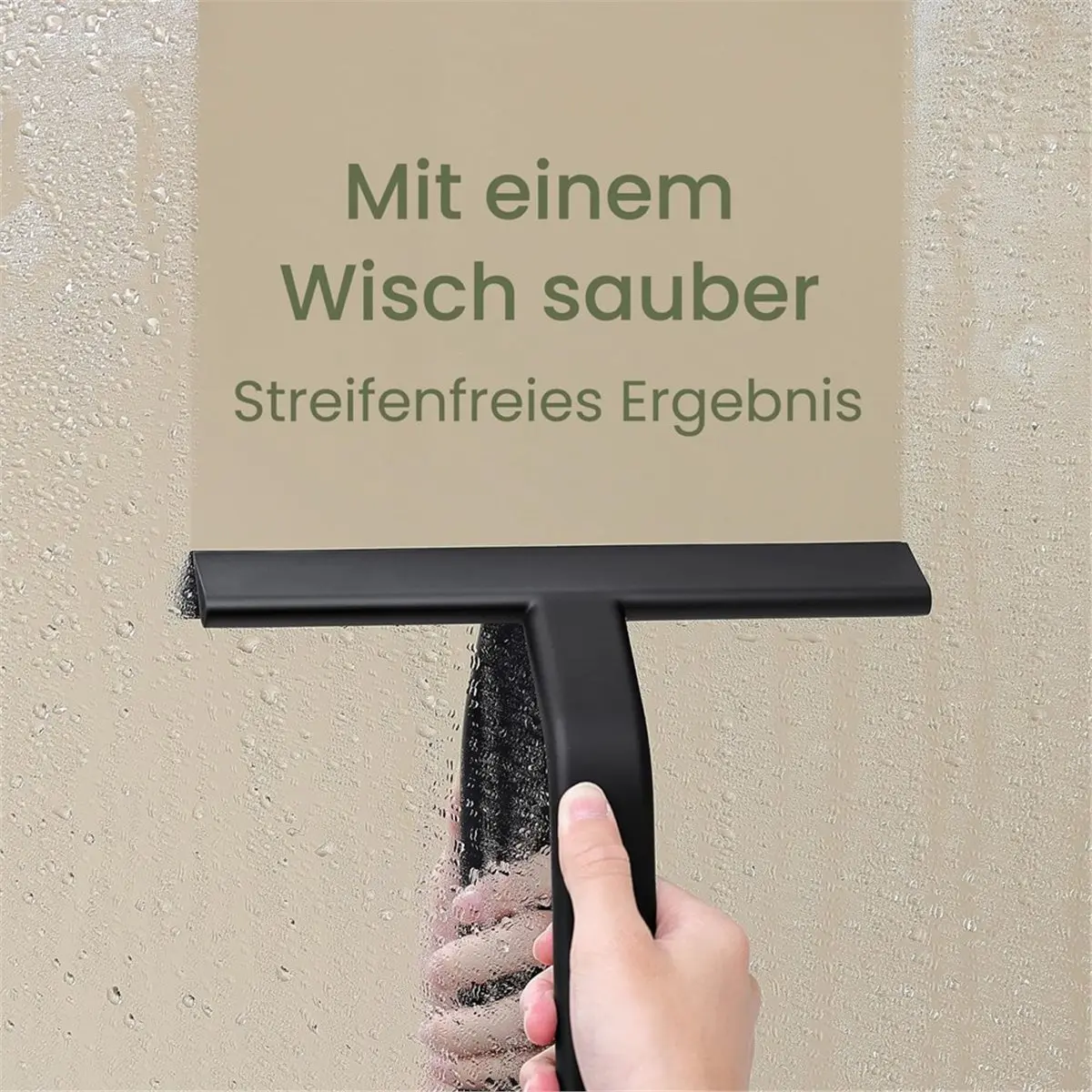 【MUST-HAVE LIST】 Shower Squeegee for Glass Doors, Silicone with Built-in Hook, -Free, 10-Inch