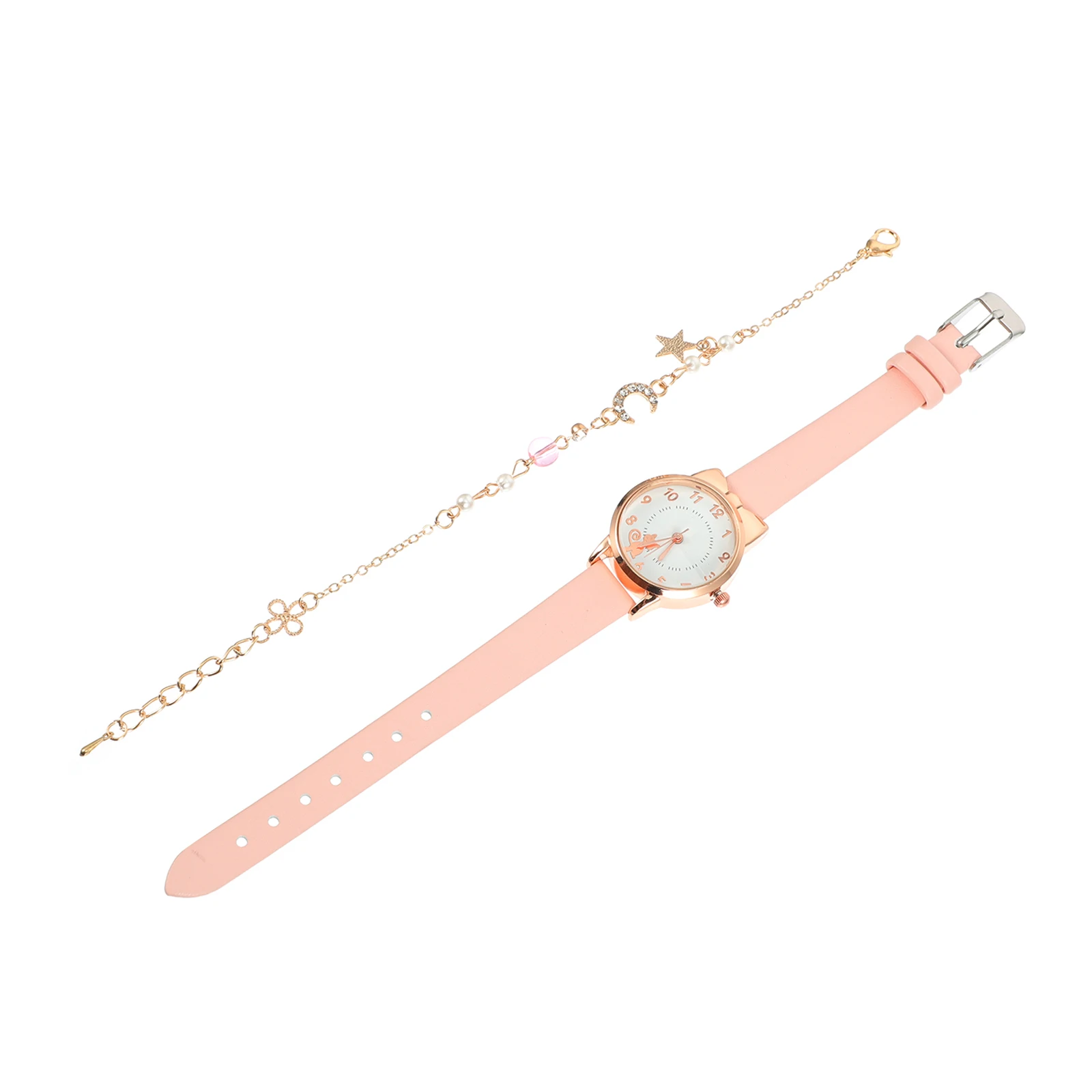 

Cat Quartz Watch Wrist Watches for Woman Bracelet Small Women Moon Pink Women's