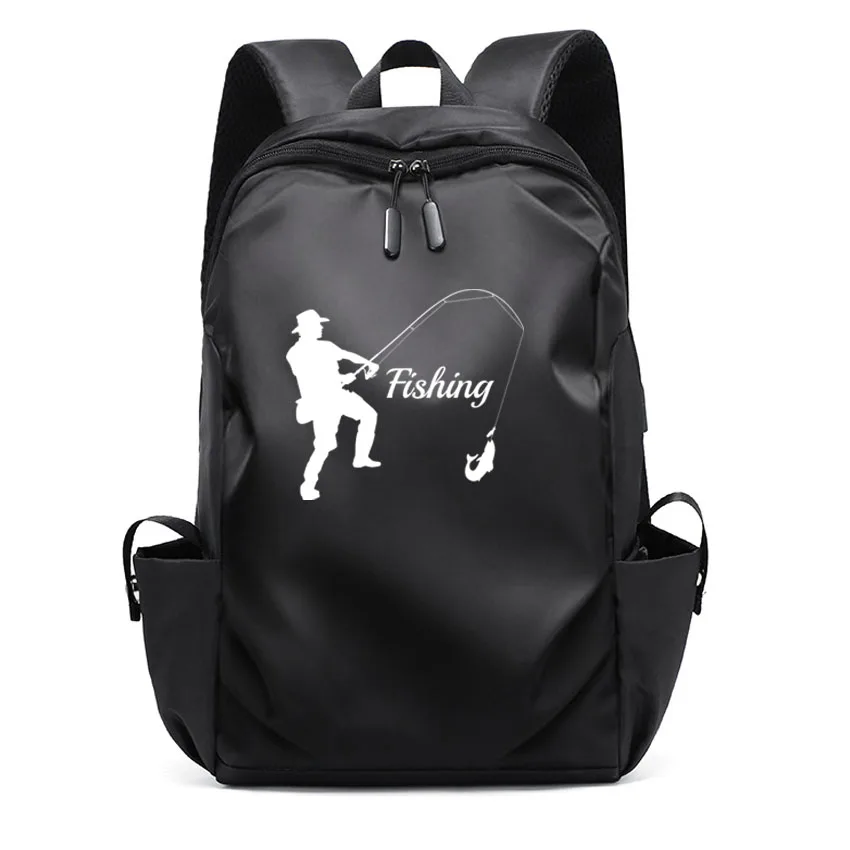 

Женские и мужские деловые рюкзаки, расширяемая школьная сумка с USB-портом для ноутбука, водонепроницаемый рюкзак, забавный рюкзак с принтом для любителей рыбалки