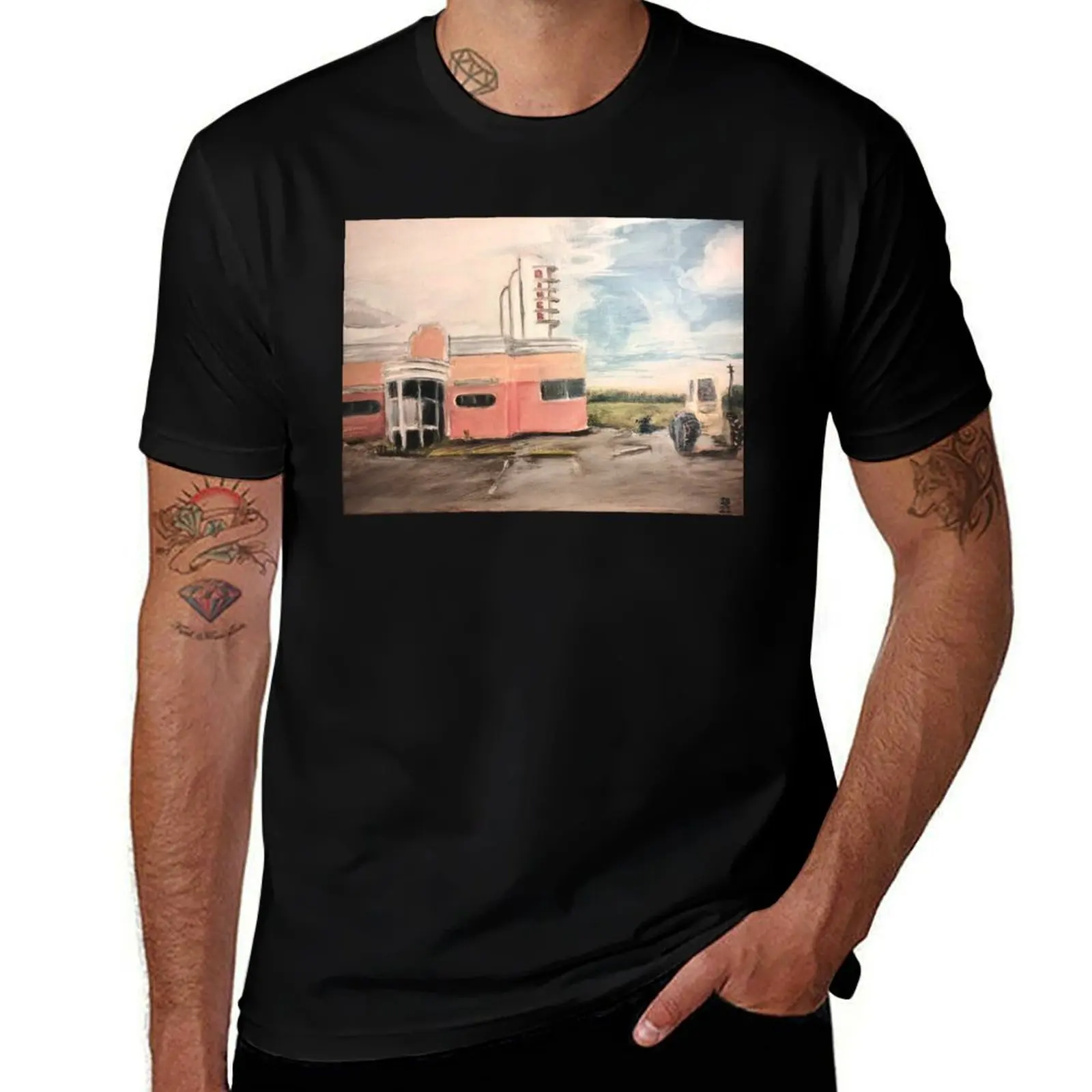 

Abandoned Diner T-Shirt t shirts for man pack white funny t shirts man T-Shirt