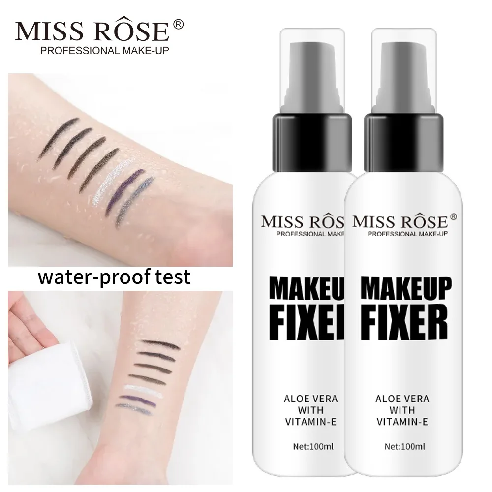 MISS ROSE-Spray fixateur de maquillage multi-tâches, hydratant, reétiquettes, bouteille conviviale rée de gratitude, spray fixateur de maquillage transparent