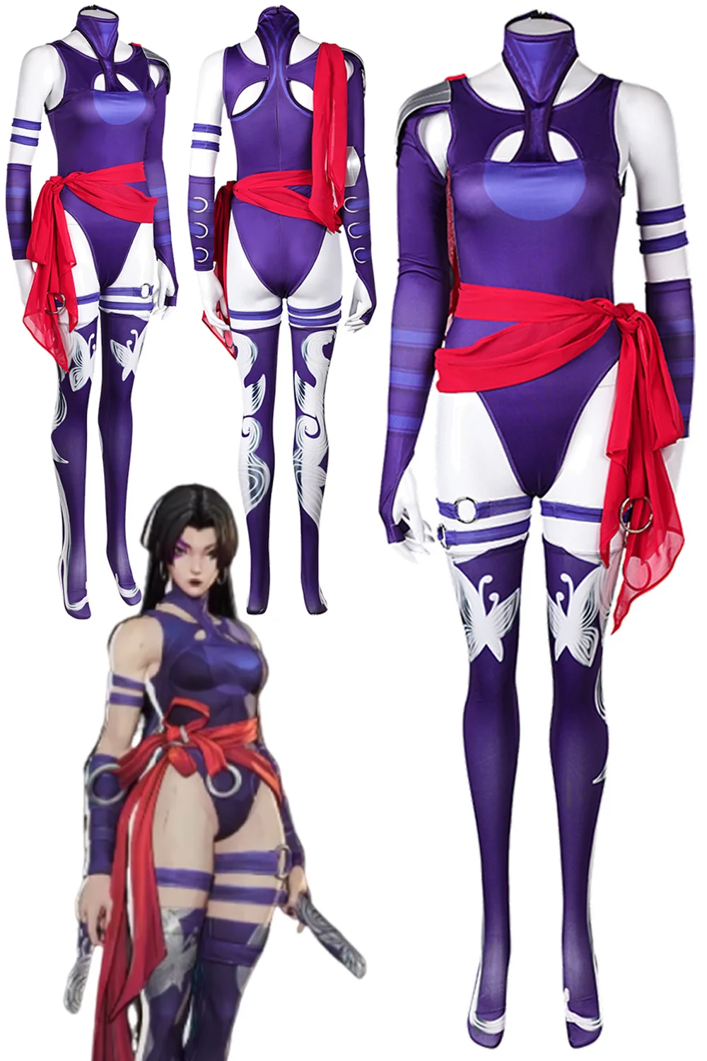 

Игра Rivals Psylocke Косплей Фантазия Костюм Маскировка Женский Комбинезон Перчатки Одежда для ролевых игр Хэллоуин Карнавальный костюм для вечеринки