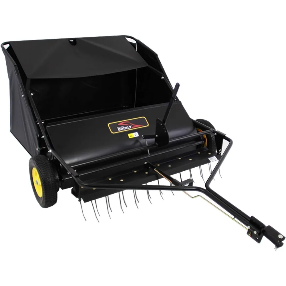 

42" Tow-Behind Lawn Sweeper with Dethatcher and Hamper Windscreen