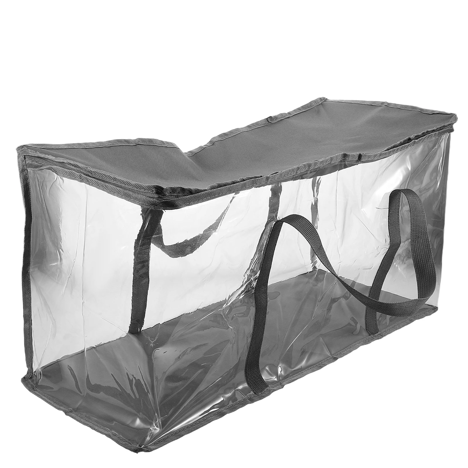 Прозрачный складной ящик для хранения книг с ручкой-молнией, портативный органайзер для книг, одежды, комнаты в общежитии, класса, складной пластик