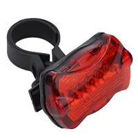 Waterproof Bike Bicycle Cycling 5 LED Night Safety Flashing Rear Tail Light Lamp Plastic 6.5 X4 X2.5cm Bicycle Light Bracket