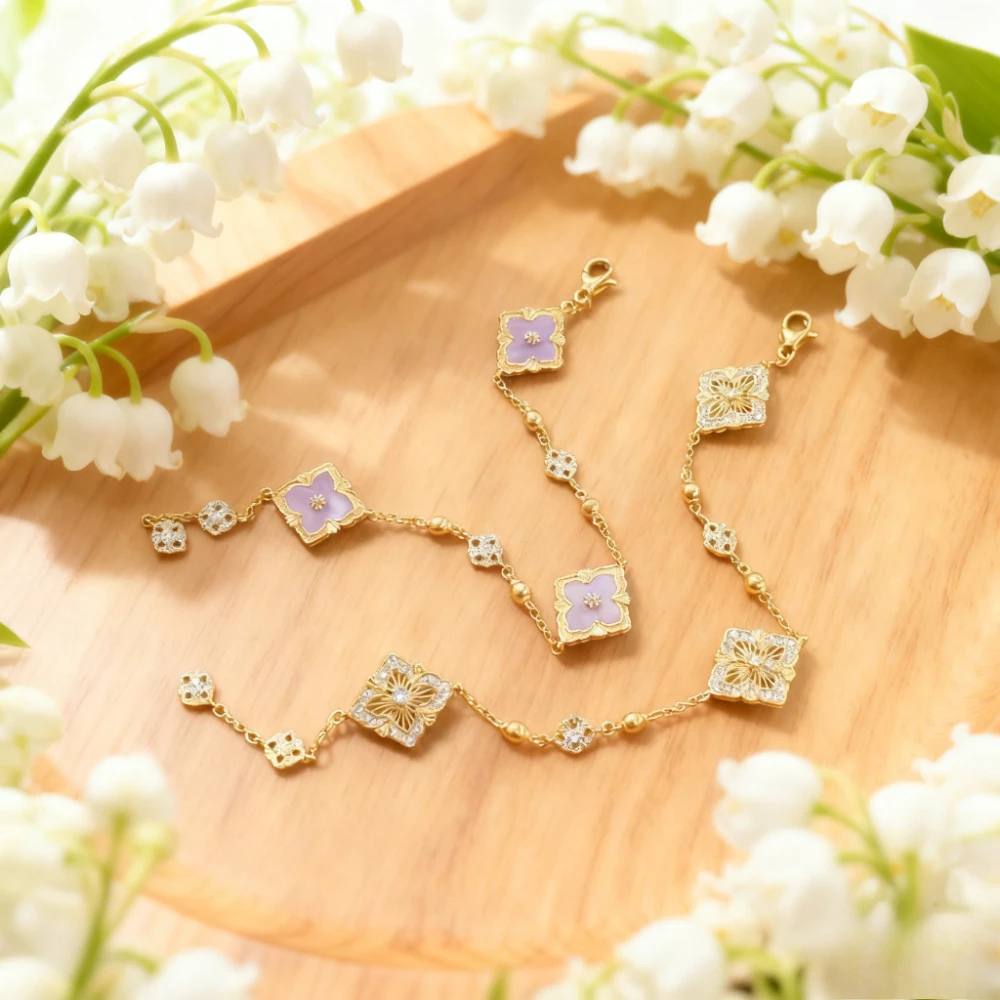 

Модные аксессуары 2025 Новый фиолетовый нефритовый браслет Marrow с тремя цветами 2025 года