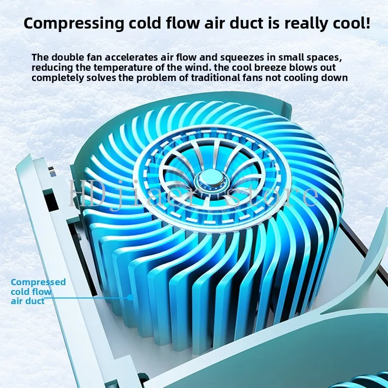 

New air conditioning fan for cooling household bedrooms, silent small air cooler, indoor portable mobile small air conditioner