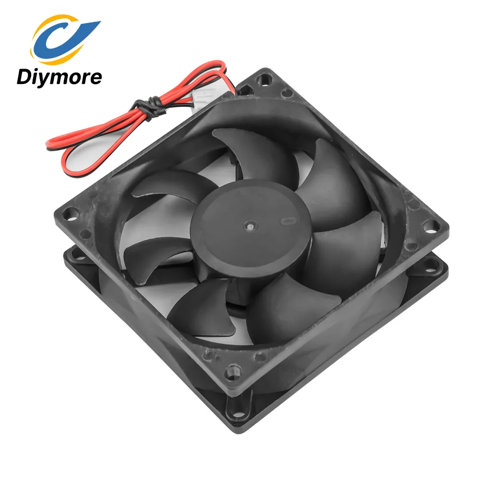 5V 12V 24V PWM Cooling Fan Oil-Impregnated Bearing Micro Centrifugal Cooling Fan Silent 2-Wire for Electronics Heat Dissipation