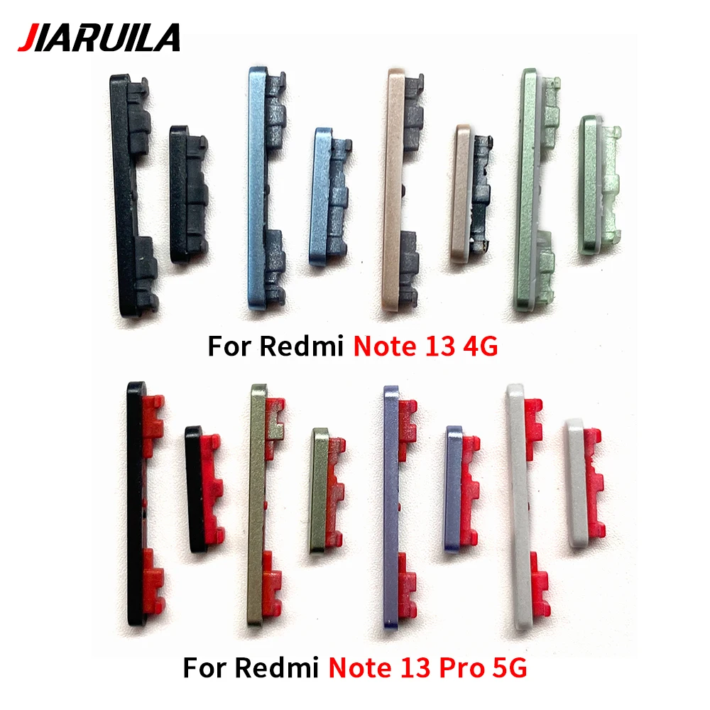 

50 шт./лот, для Xiaomi Redmi Note 13 Pro 4G 5G, кнопка включения и выключения + кнопки громкости вверх и вниз, боковой ключ, запасная часть