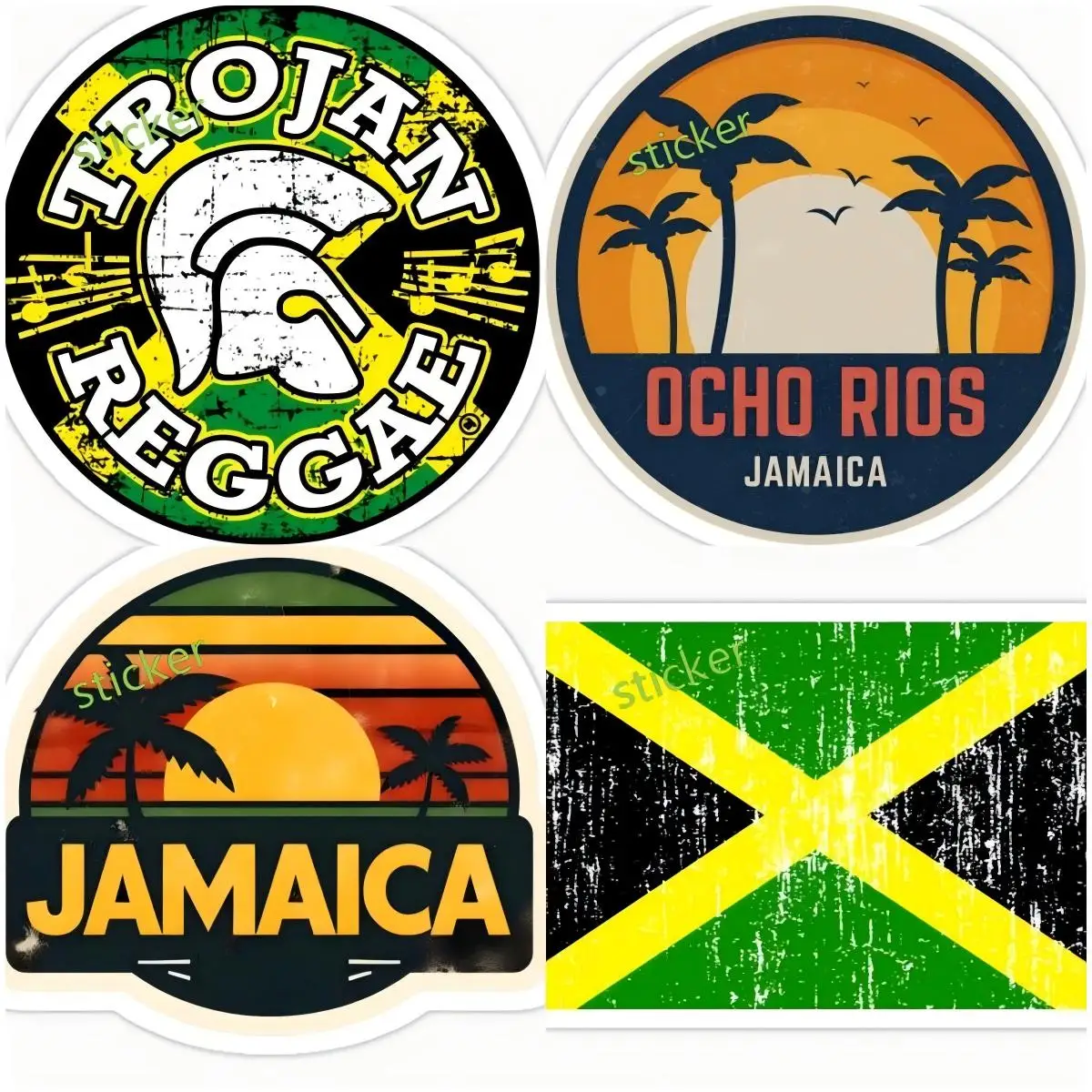 

Jamaica Decal Camping Tent Travel Mountains Car-sticker And Decals Styling Fashion For Bumper Window Laptop Decoration