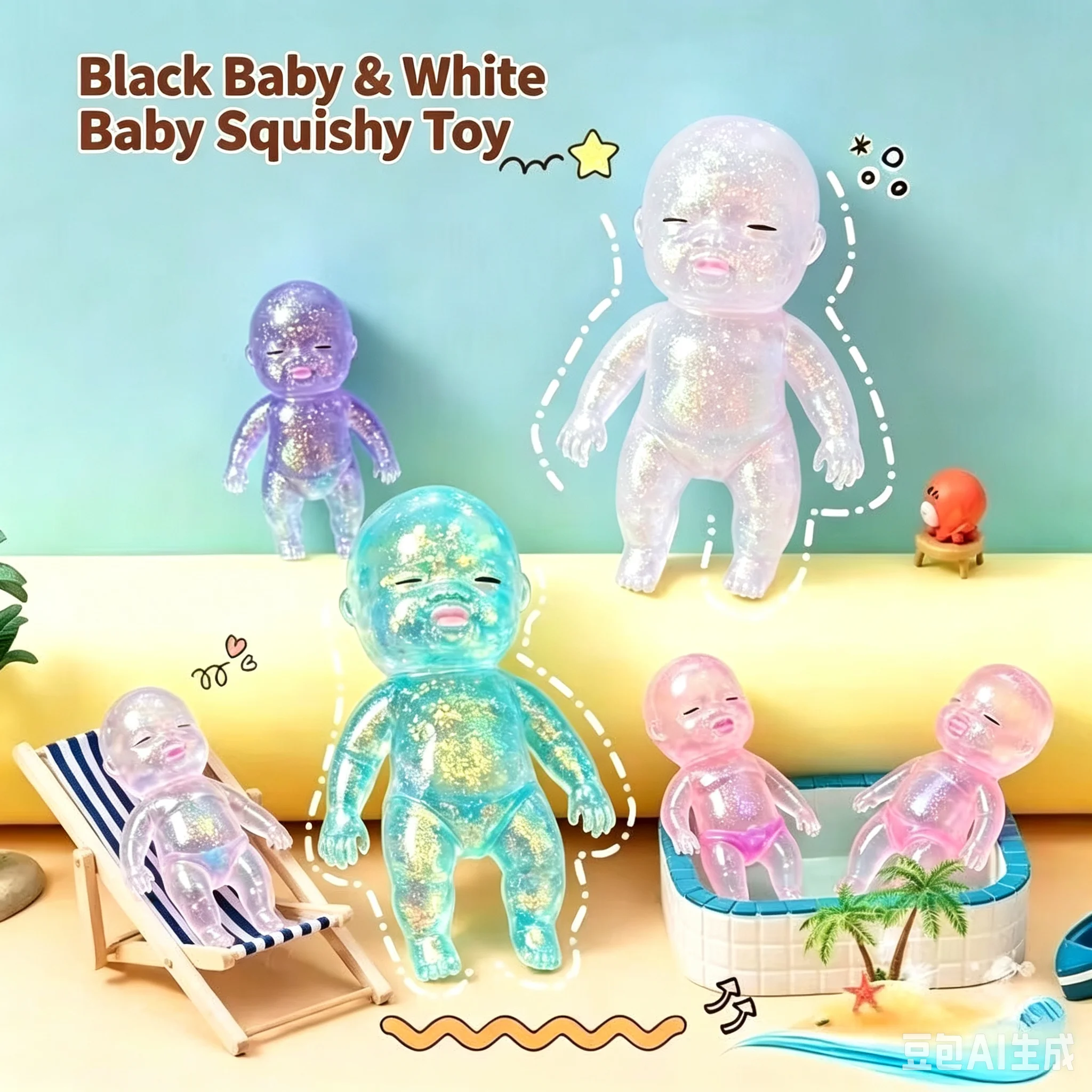 Curiosities Sugar Swaps Squishie Large Sparkly Squishy Toys Squeezing,Collecting & Trading,