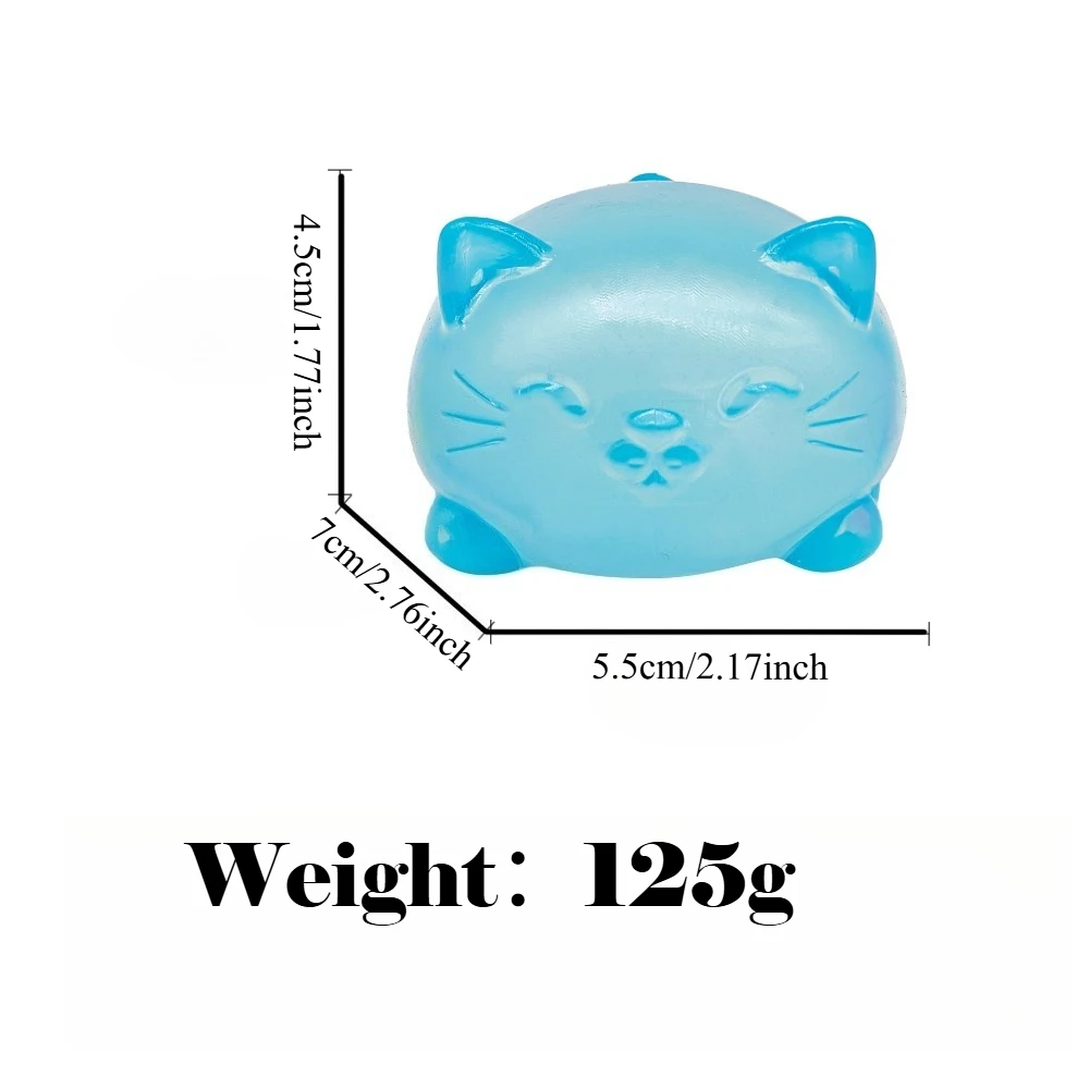 Gato goma brinquedos mole lento aumento alívio do estresse bola sensorial brinquedos para adultos crianças anti-ansiedade brinquedos sensoriais para autismo tdah