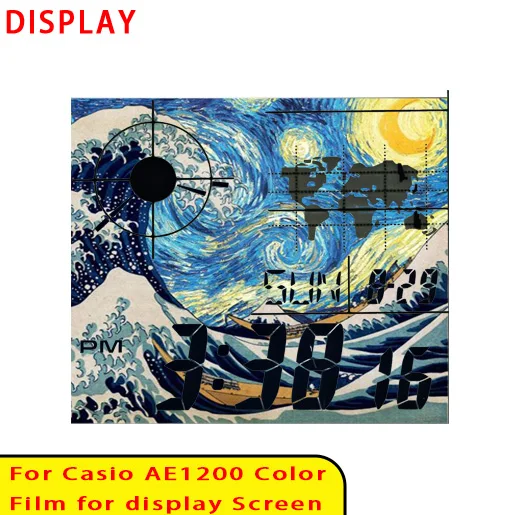 Farbbildschirm-Filtersets für Casio AE1200 Display Gradient Filter Royale Mod Hochwertiges Modellierzubehör – Detail 2