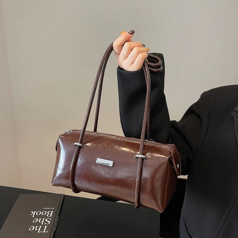 Bag Premium Texture Niche Design Women's Bag 2024 New Double Shoulder Strap Light Luxury Simple Large Capacity Shoulder Bag