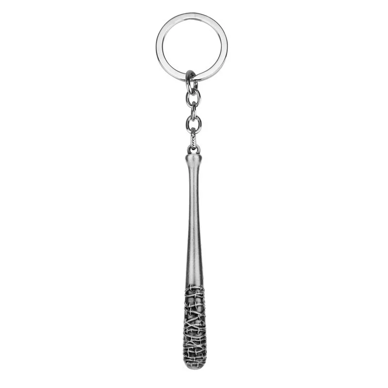 The Walking Dead Metal Negan Lucille Mini bate de béisbol bola colgante llavero accesorios mujeres hombres joyería