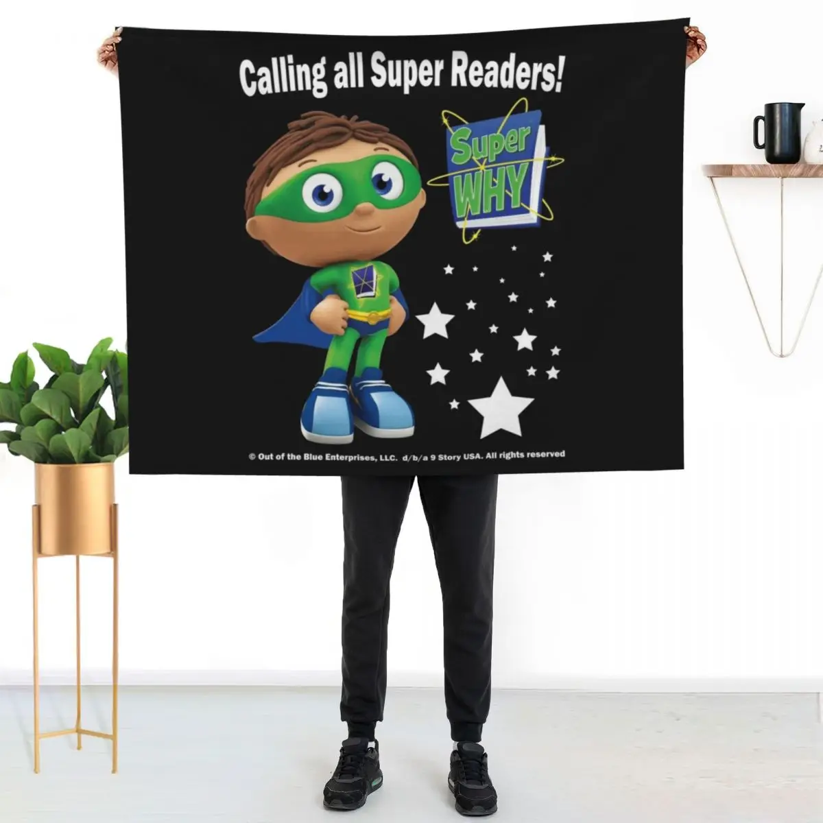Calling all Super Readers! Super Why Throw Blanket Soft Plush Plaid anime Giant Sofa Retros Vintage Summer Beddings Blankets