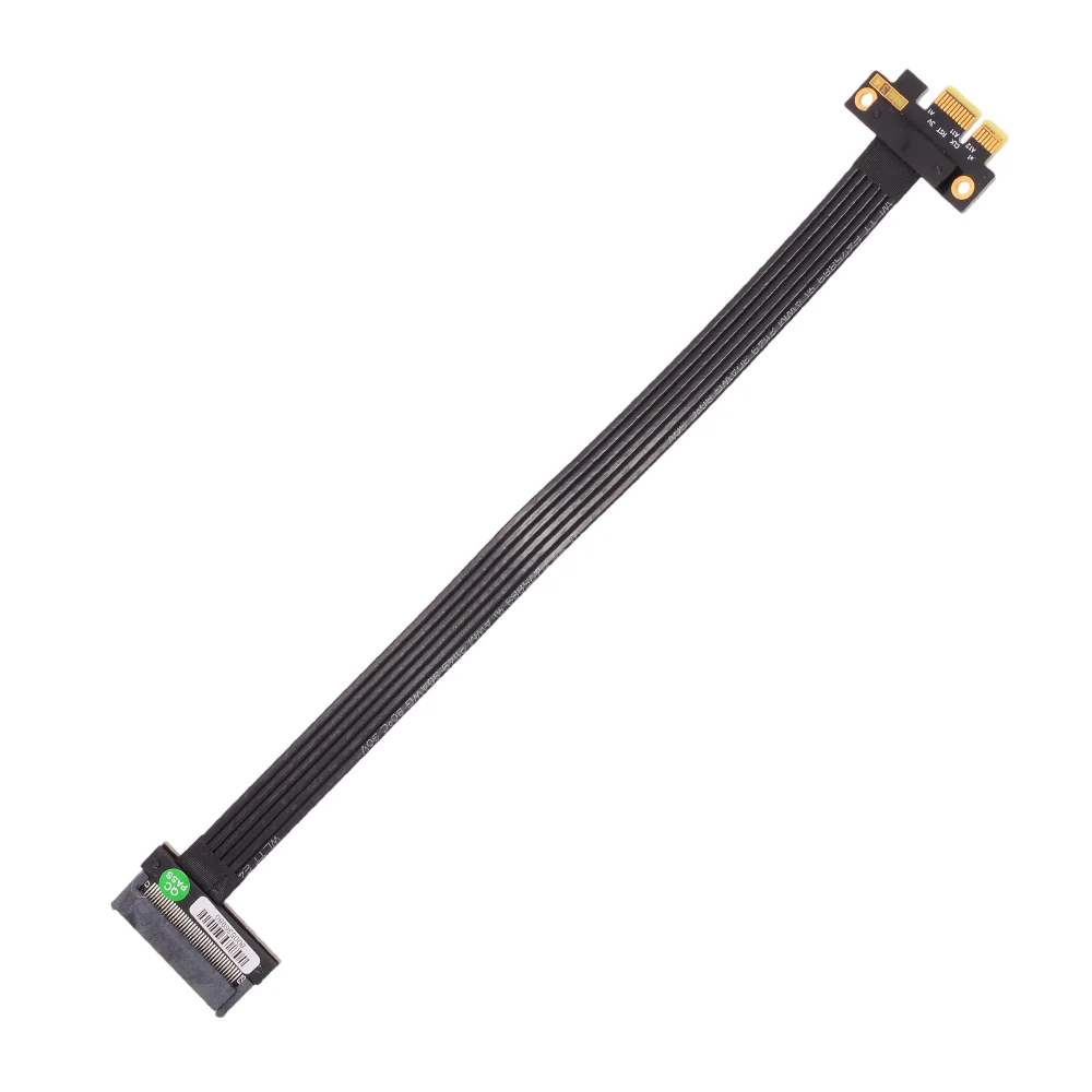 ADT-Link PCI Express 4.0 x1 para U.2 SSD (SFF-8639) Cabo de extensão Gen4 U.2 SFF 8639 SSD para PCIe x1 Slot Riser Adaptador