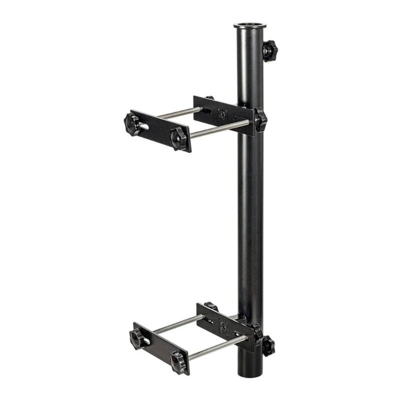Outdoor Side Mount Holder Iron Deck Stand with 16 Holding Depth, 27.56 In Height, Open Floor Layout for Balcony and 87HA
