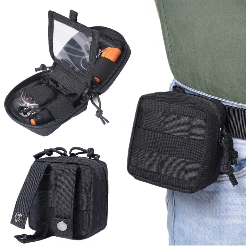Tactical Molle Pouch Compact Admin Pouch EDC Tool Pouches Utility Multi-Purpose Waist Belt Pouch Outdoor Hunting Camping Bag