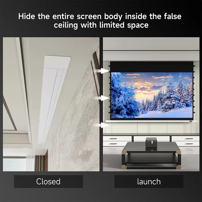 20264k Projector Screen 150 Recessed Ceiling Electric Alr Motorized Screen Projection Screenspromote sales