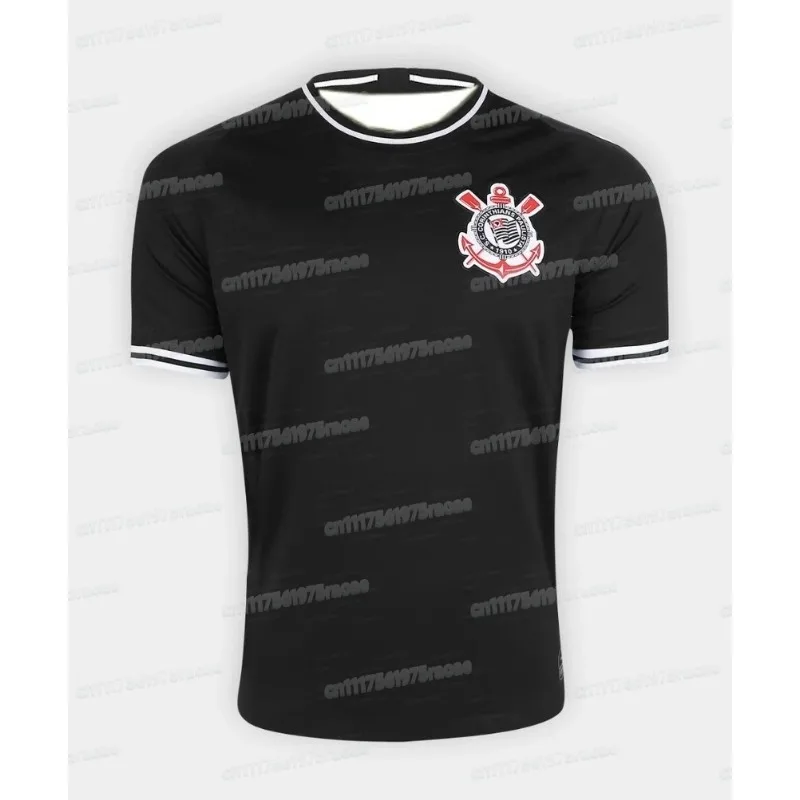 Klassisches Tim-Style Fußball-Fan-Familien-3D-Druck-Kurzarmshirt für Corinthians-Fans in Brasilien Sport-Kurzarmshirt – Detail 5