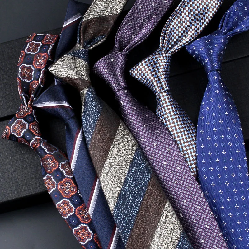 

New Arrival Italian Retro 7/8CM Ties Striped Plaid Dot Jacquard Neckties Gentleman Business Wedding Dinner Party Tuxedo Tie