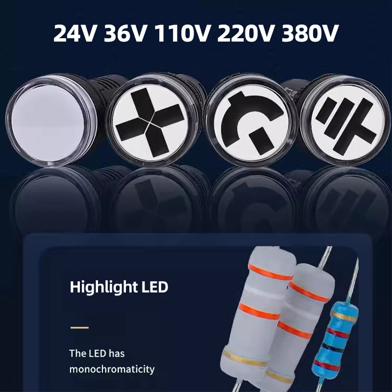 AD16-22SS ضوء المؤشر 22 مللي متر WF WG WN أحمر أخضر LED لونين مصباح إشارة الطاقة العمل 24 فولت 36 فولت 110 فولت 220 فولت 380 فولت #2