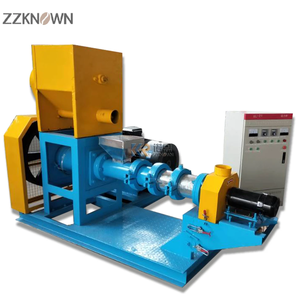 Fish Feed Extruder Machine Floating Fish Feed Pellet Making Molding Machine Commercial Food Processing