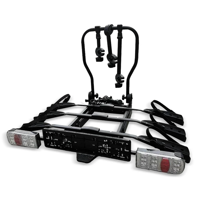 

Aluminum Alloy 3 Bicycles Mount Rear Tow Ball Bike Carrier Rack with Licence Frame