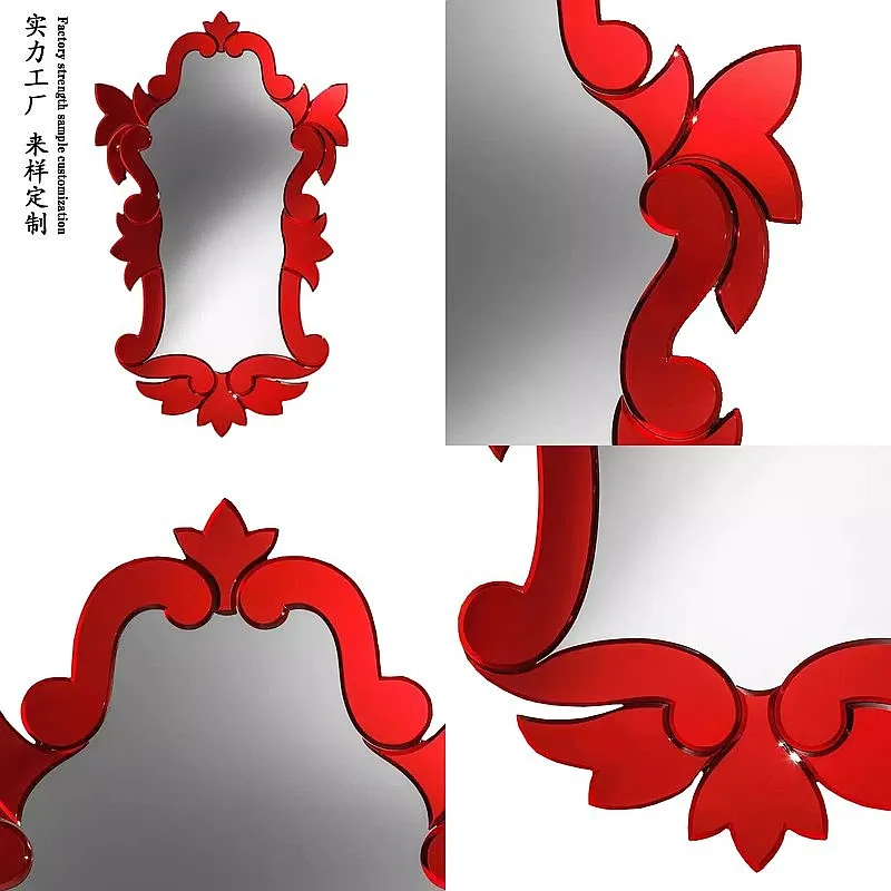 DIY Cloud Edge Round Makeup Mirror, European Butterfly Wall Mirror for Bathroom Decor, Home Vanity