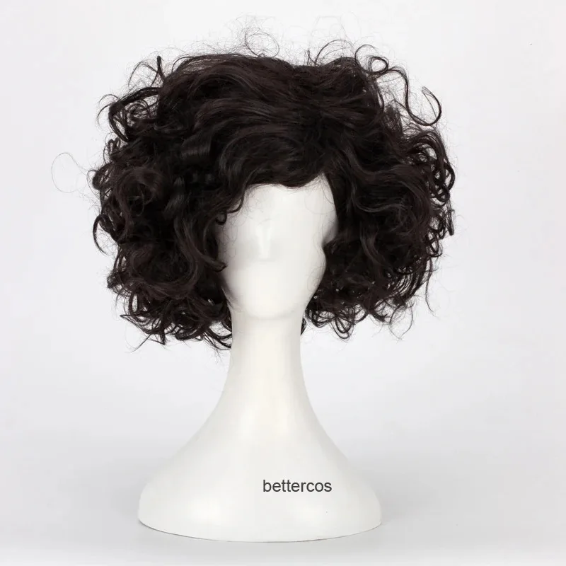 Jon Snow Cosplay Perucas Curto Preto Resistente ao Calor Peruca de Cabelo Sintético + Touca Peruca