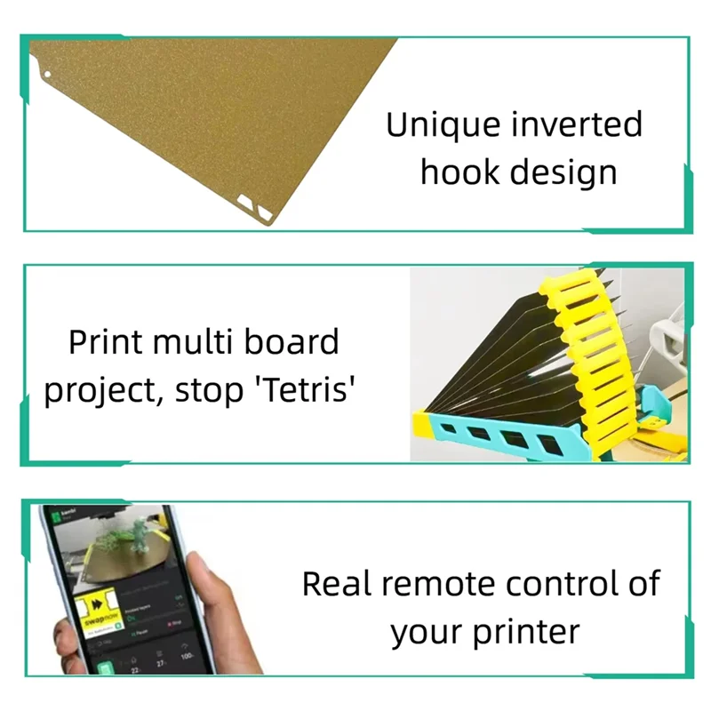 

A20F-5Pcs For Bamboo Lab A1 Mini Series 3D Printing Spring Steel Pei Plate Printing Panel Accurate Efficient 184X184x0.6Mm