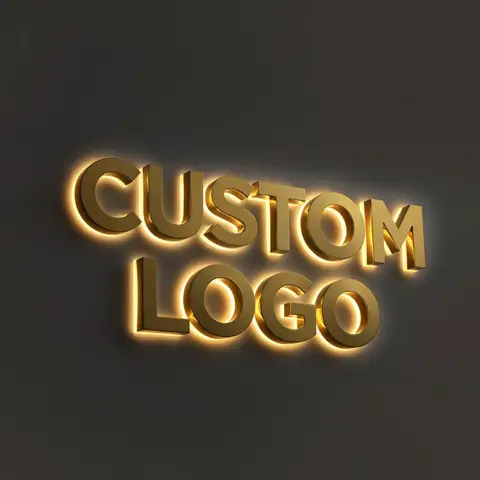 Customized Stainless Steel Luminous Character Backlit LED Letter Sign Metal Waterproof Outdoor Shop Front Advertising Signage