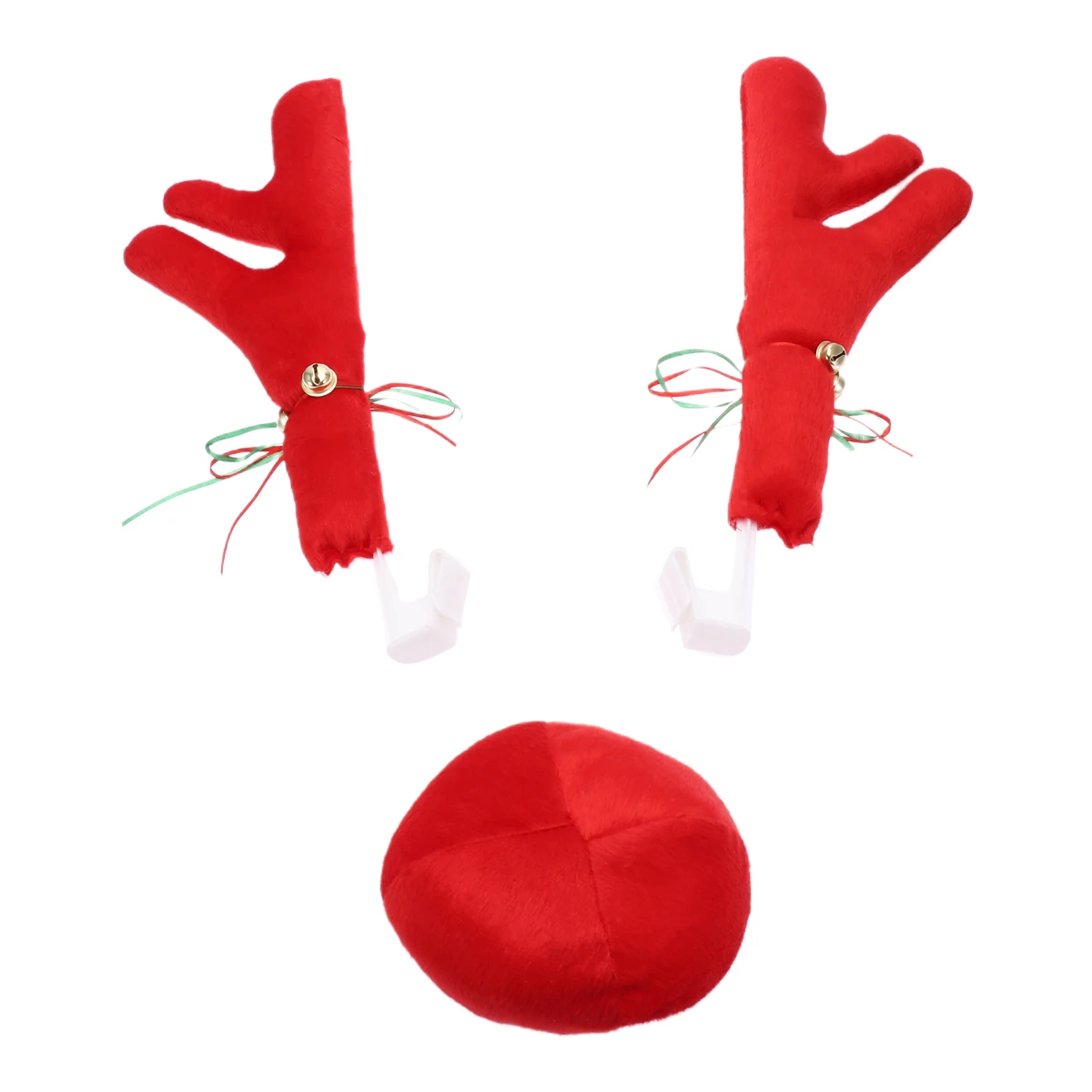 

Reindeer Antlers Car Decor Set Christmas naments Adorable Design Easy Install Durable Fabric Holiday Gift Car Accessories