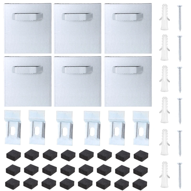 

Multifunction Picture Hanging set Adhesive Metal Plates for Flat Panel Displays
