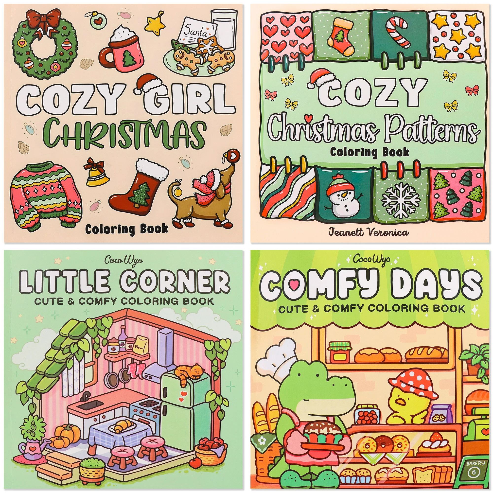 UYEE COZY GIRL Coloring Book In Cozy Moments For Relaxation Educational Doodles Book Featuring Adorable Creepy Creatures