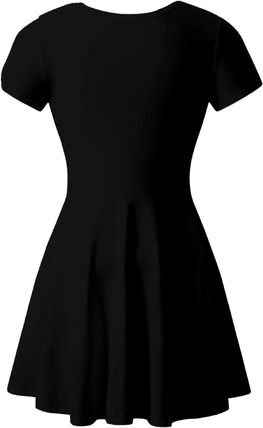 Abito casual personalizzato per donna Abito estivo personalizzato con logo Immagine di testo Stampa personalizzata di abiti prendisole a maniche corte