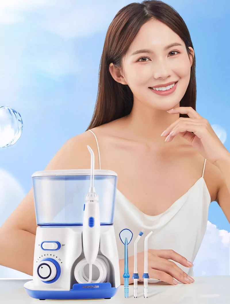 Family Daily Home Use Handle Dental Flosser Oral Hygiene Care Irrigator Electric Water Pulse Floss Teeth Cleaner Tooth Cleaning