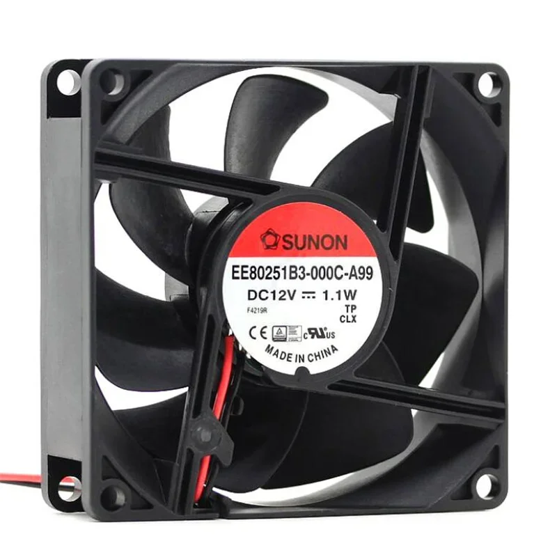 Original SUNON 8025 double ball fan 12V 1.1W 8CM EE80251B3-000C-A99 two-wire