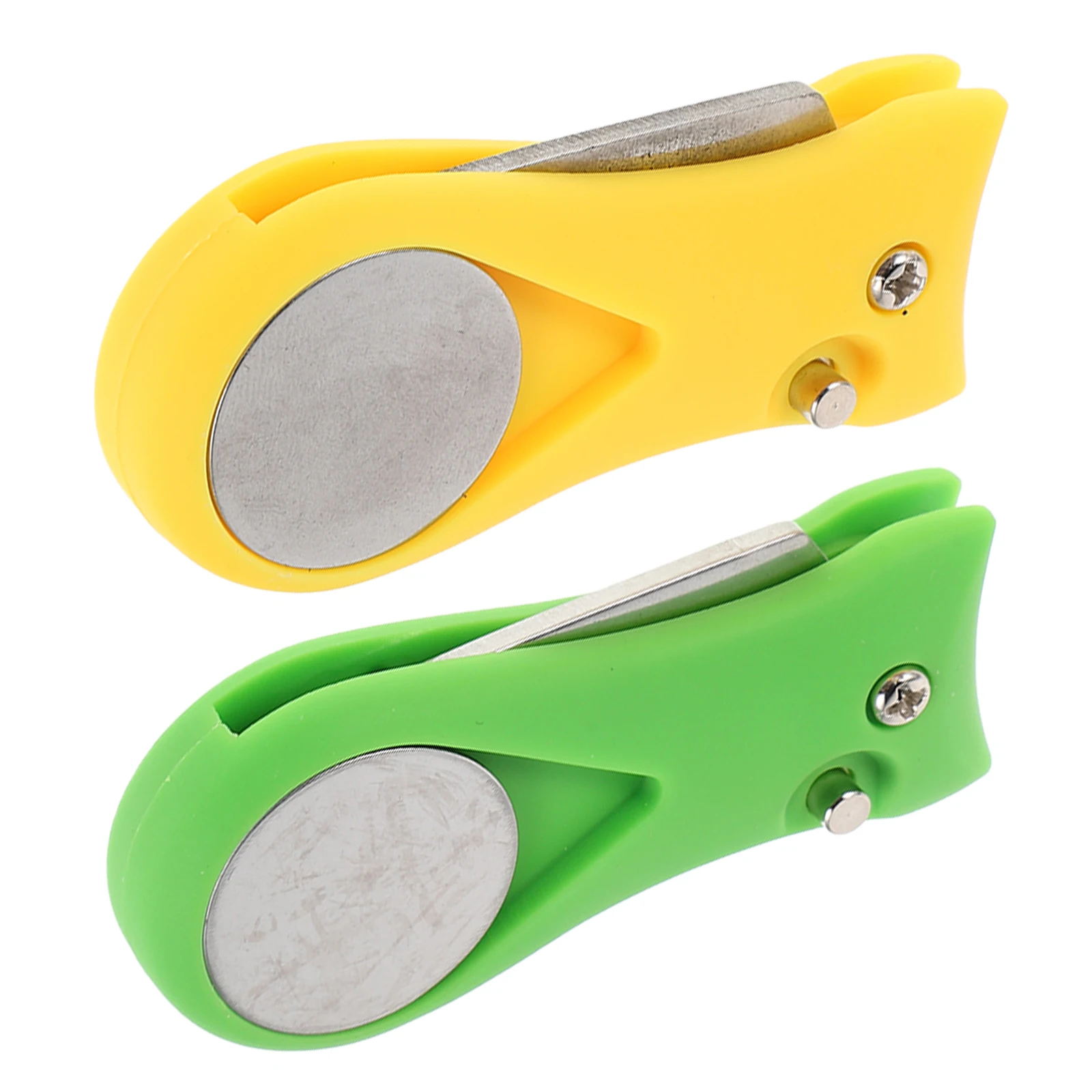 2Pcs Foldable Dual Color Golf Green Fork Divot Tool Metal Pitch Mark Repair Accessory for Golfers Metal Golf Divot Repair Tool