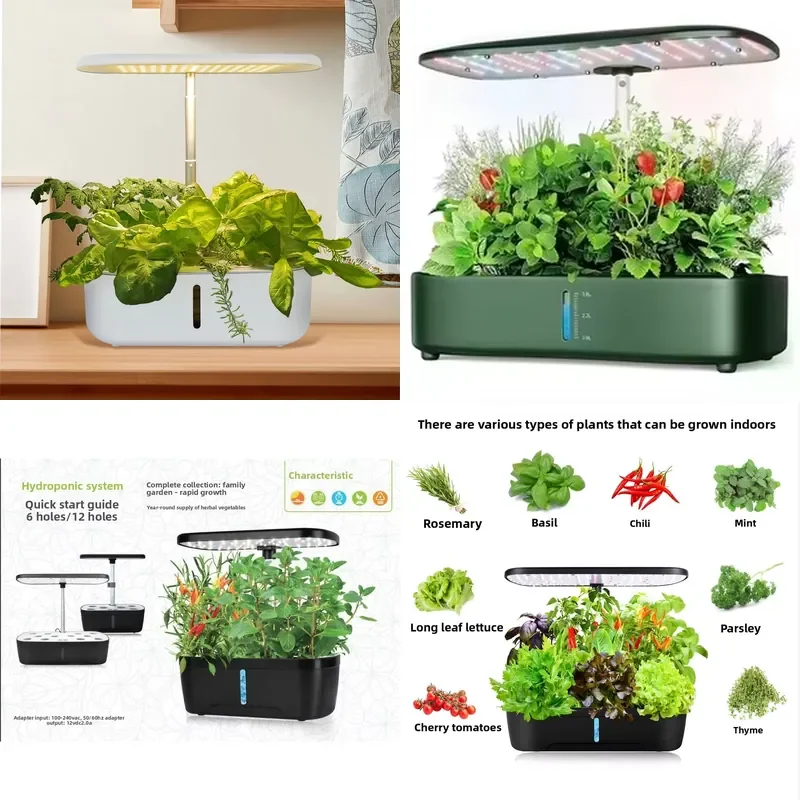 Smart Hydroponic Planting System Soilless Cultivation Equipment Household Flower Pot Plant Growing Box High Rigidity 3 Months