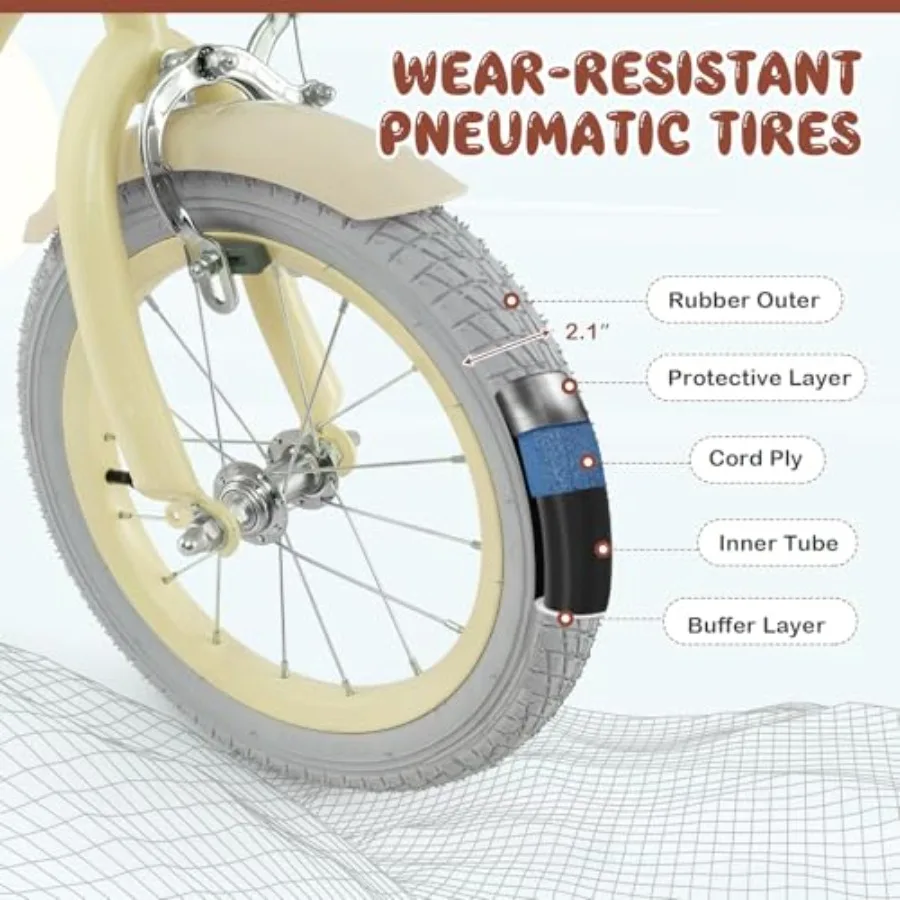 Bicicleta 12 14 16 18 20 pulgadas para niños y niñas con asiento ajustable, cesta extraíble, freno de mano, freno de montaña rusa, ruedas de entrenamiento o Kickstan