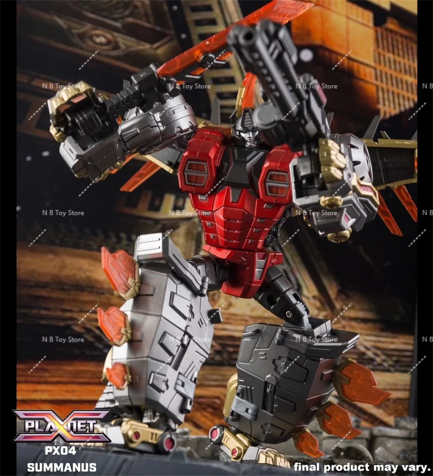 ของเล่นแปลงร่างตัวละครแอ็คชั่น Planet X PX-04M PX04M, เมทัลลิก, Snarl Summanus, หุ่นยนต์กล่อง